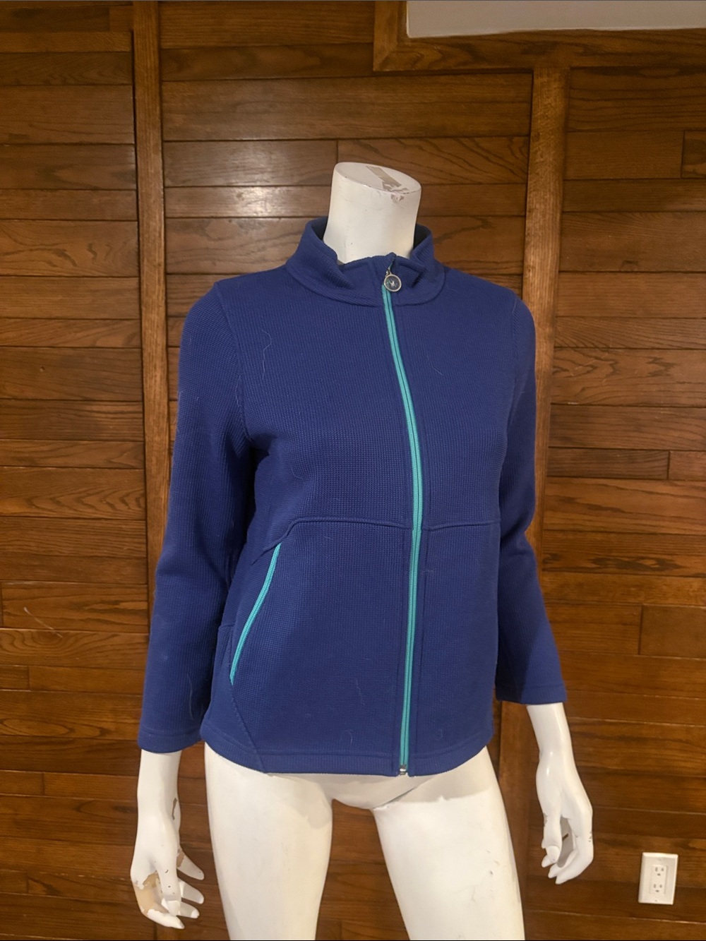 Spyder Royal Blue Bomber Jacket with Teal Trim